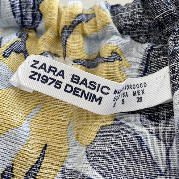 Zara Off-Shoulder Dress, S.  Cotton-linen blend - Picture 4 of 5